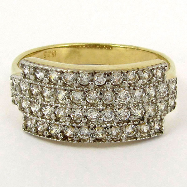 Zlatý prsten se zirkony Z70-240